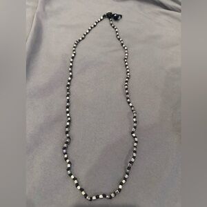Black and silver beaded necklace
